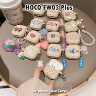 【imamura】For HOCO EW03 Plus Case Casing Soft Silicone Simple Fresh Cartoon Earphone Case Cover