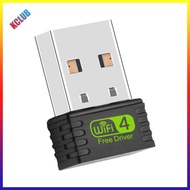 อะแดปเตอร์มินิยูเอสบีไวไฟ2.4กิกะเฮิร์ตซ์ฟรีไดรฟ์อีเตอร์เน็ต USB เครื่องอุปกรณ์เชื่อมต่อกับ WiFi เสาอากาศในตัวตัวรับสัญญาณ WiFi สำหรับพีซี/แล็ปท็อป/เดสก์ท็อป