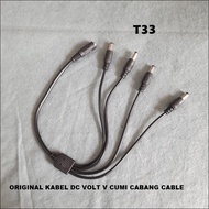 T33 DC CABLE V SQUID BRANCH CABLE CHARGER ADAPTOR 5.5 2.1 MM 4 PORT SOCKET SOCKET MALE FEMALE OUTP