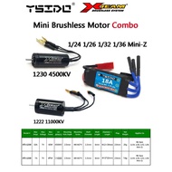 X-TEAM mini Brushless Motor Combo 1222 1230 4500KV 11000KV 18A ESC for Kyosho Tamiya Traxxas Mini-Z 