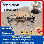 TERLARIS Kacamata Baca Dan Jalan Frame Bulat Pria Wanita Plus Kac Mata Plus Dobel Baca Jalan