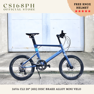 CS168ph Java CL2 20" (451) Disc Brake Alloy Mini Velo Bike with FREE RNOX HELMET