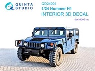 ㊣ Quinta Studio 1/24 Hummer H1 悍馬車 Meng 3D立體浮雕水貼 QD24004