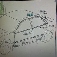 Corolla All New AE111 original part Gutter Trim (1pc)