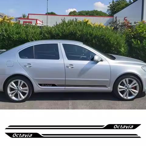 Car Door Side Sticker For Skoda Octavia A5 A7 2 3 Combi VRS MK2 MK3 MK4 A8 A4 Tour RS Vinyl Decor De