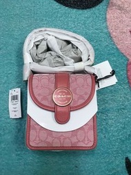 Coach North/South Lonnie Crossbody in Signature Jacquard , 有卡位，with card case, bag,handbag,手袋，斜揹/咩袋,