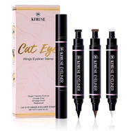 KIMUSE 2PCS/Set Eye MakeUp Set 3 Colour Double Head Waterproof Eyeliner Pen Cat Eye Winged Eye Eyeli