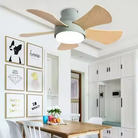 Children's Ceiling Fan Light with Remote Control LED Chandelier Fan Chandelier Cartoon for Girl Boy 