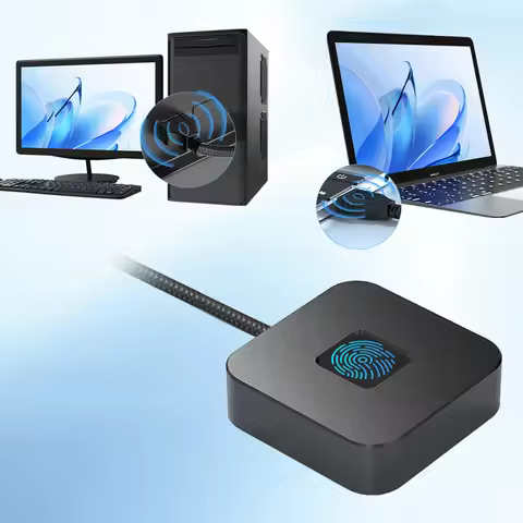 USB Fingerprint Reader with 5ft Cable Fingerprint Scanner Biometric Fingerprint Login Reader for Win
