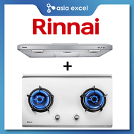 RINNAI RH-S95A-SSVR 90CM SLIMLINE HOOD + RINNAI RB-72S 2 BURNER STAINLESS STEEL GAS HOB