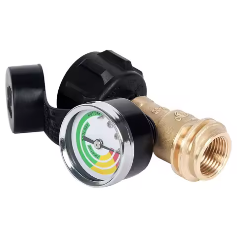 ABRE-Propane Tank Gauge With POL Connection 5-100 LB Pressure Valve Propane Tank Pressure Test Instr