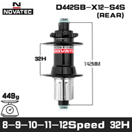 Novatec MTB Hub แบริ่งที่ปิดสนิท D041SB-15 D442SB-X12 8/9/10/11/12ความเร็ว32หลุม MTB จักรยานฮับจักรย