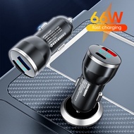 Digital Display Super Fast Charging Car Charging 66W Type Charger Display C Metal USB Portable Charg