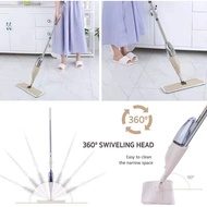 Portable Detachable 360 Rotary Wet Floor Cleaning Tools Microfiber Head Flat Mop Water Spray Mop wit
