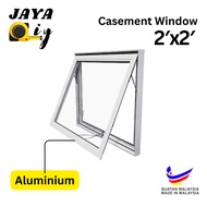 Aluminium Casement Window With Glass Toilet Window Top Hung Window / Tingkap Bilik Air 2' x 2' 2 Rat