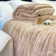 Autumn Winter Double Fur 4kg Blanket Fleece Thickened 200x230 Soft Blanket Blanket Printed Coral Bla