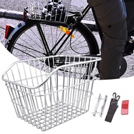 [Finevips1] Bike Rear Basket Storage Basket for Hiking Folding Bikes