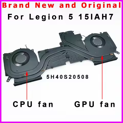New Laptop CPU GPU Thermal Heatsink Fan Cooler For Lenovo Legion 5 15IAH7 82RC Radiator 5H40S20508 5