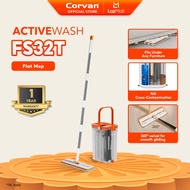 Corvan FS36 Clean Water Floor Mop | Clean/Dirty Water Separation| 360° Flexibility | 36x11cm mop