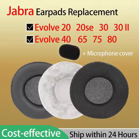 Small Round Earpads for Jabra Headphones accessories Replacement Evolve 20 20se 30 30II 40 65 75 80 