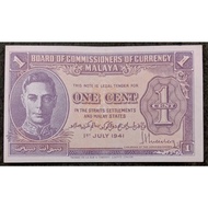 MALAYA KGVI 1 CENT 1941 GEF