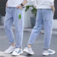 Dorila 110-160cm Boys Stretch Loose Jeans Casual Korean Style Pants for 3-14 Years Old