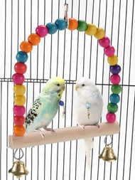 鸚鵡玩具搖擺,懸掛的木質吊橋,鳥類支架架,旋風虎鳥玩具,籠子裝飾品