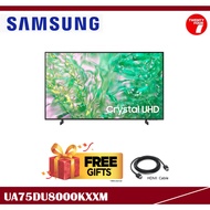 [ Delivered by Seller ] SAMSUNG 75" inch DU8000 Crystal UHD 4K Smart TV (2024) UA75DU8000KXXM