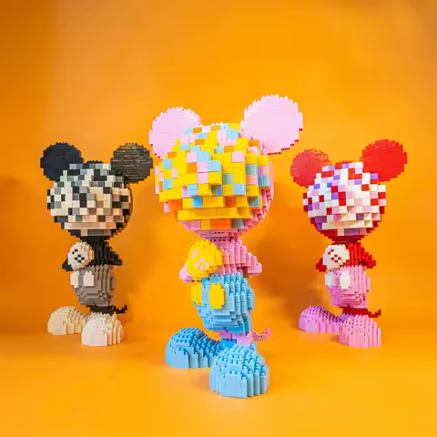 Mosaic Mickey Mouse Micro Building Blocks Disney Pixel StellaLou Duffy Donald Duck Mini Diamond Bric