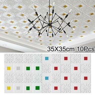 [Faustine] 10pcs 3D Tile Brick Wall Sticker Self-adhesive  Foam Panel Waterproof