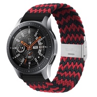 สายนาฬิกาไนลอนแบบถักสำหรับ Samsung Galaxy Watch 4/ Classic 3สายรัดข้อมือปรับได้อเนกประสงค์20มม. 22มม. สำหรับ Hua Wei GT2สายรัดข้อมือ