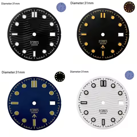 Rose gold NH35 hands S logo 31mm dial nh35 vintage 5 SPORTS dial fit Japanese NH35 automotic movemen