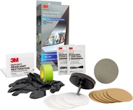 3M Ultra Headlight Restoration Kit Contains Masking Tape Light Sanding Discs Wax Protectant and More