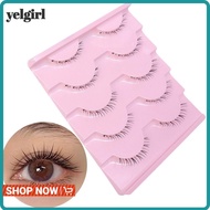 AGLYELGIRL Lower Eyelashes, Manga Bottom Soft Under Eye Lashes, Handmade Korean Makeup Natural  Band