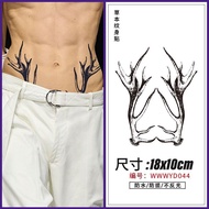 10,000 People Collection Bucks Horn Herbal Tattoo Stickers Semi-Permanent Male High-value Waterproof