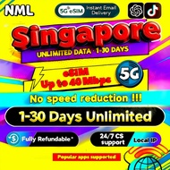 Singapore eSIM 5G 1-30 Days Daily500MB-3GB Unlimited Data eSIM Singapore Singtel