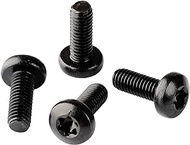 Black License Plate Screw - Pack of 4 Anti-Theft Design 18-8/304 Grade Stainless Steel Rear License Plate Screws Kit Compatible with Lexus, Toyota, Honda - M6-1.0 x 16 mm Bolt Security T25 Drive Head