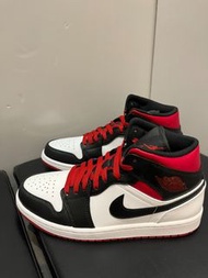 📣Jordan Air Jordan 1 Mid “Gym Red” 中筒 復古籃球鞋 黑白紅 男款🔥