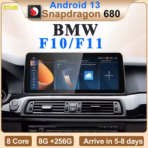2024 New ID6 ID7 ID8 Android 13 Qualcomm680 Snapdragon6225 8GB 256GB 12.3inch For BMW 5Series F10 F1