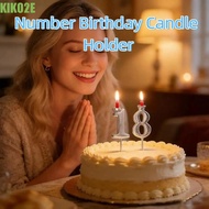 KIKO2E 10 Pcs Digital Candles Stand, Number 0-9 Versatile Number Birthday Candle Holder, Party Acces