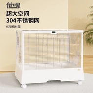 Parrot 304 Stainless Steel Bird Cage Large Household Cockatiel 700 Cage Villa Stackable and Higher