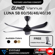 ALPHA VANNUS LUNA 60/56/46/40/36 inches DC Motor Ceiling Fan with Remote Control