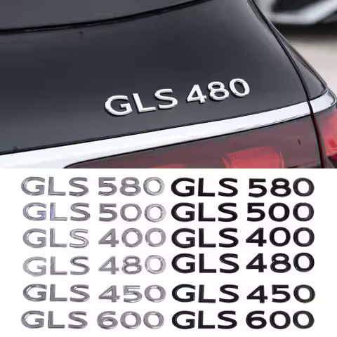 3D ABS Chrome Logo Car Sticker Emblem Badge Door Decal For Mercedes Benz Maybach GLS 400 450 480 500
