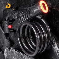 [Dynwave] Bike Lock 120cm Long Cycle Cable Lock for Bikes Chain Mountain Bicycle Ski