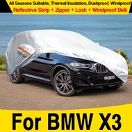 Full Car Cover SUV Outdoor Sun Shade Rain Snow Wind Protection Cover Dustproof For BMW X3 iX3 X3M 20
