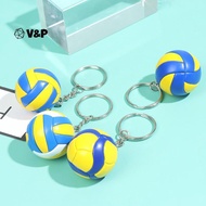 V&P Volleyball Keychain Mini PVC Volleyball keychain bag car keychain Ball Key Ring