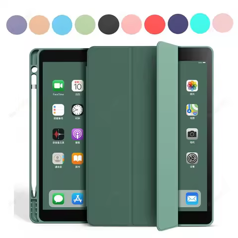 Case for iPad 10.2Inch 2021/2020/2019 (9th/8th/7th) with Pencil Holder iPad A16 2025 2024 Air11 M2 M