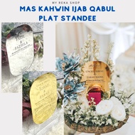 STANDEE PLAT HANTARAN MAS KAHWIN IJAB QABUL- Aku Terima Nikah Cek Replika Hantaran Perkahwinan