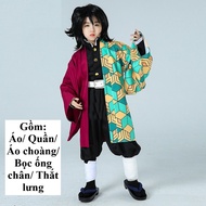 (Children) Tomioka Giyuu Water Pillar Cosplay Costume From Anime Demon Slayer Cosplay Giyuu Kimetsu 