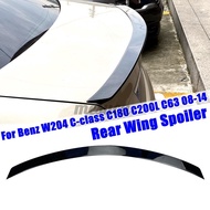 in stock For Mercedes Benz W204 Spoiler 2008-2014 C-class C180 C200L C63 Spoiler ABS Car Rear Wing S